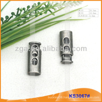 Metal cord stopper or toggle for garments,handbags and shoes KS3067#